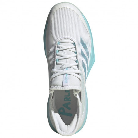 Chaussures ADIDAS Femme Adizero Ubersonic 3w x PARLEY Bleu Océan / Blanc PE 2019