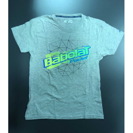 T-Shirt BABOLAT Homme Promo PADEL Gris / Vert  2019