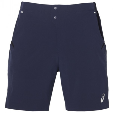 Short ASICS Homme Performance Peacot Bleu Noir AH 2018