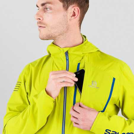 Veste Running SALOMON Homme Bonatti PRO Jaune Citronelle AH 2019