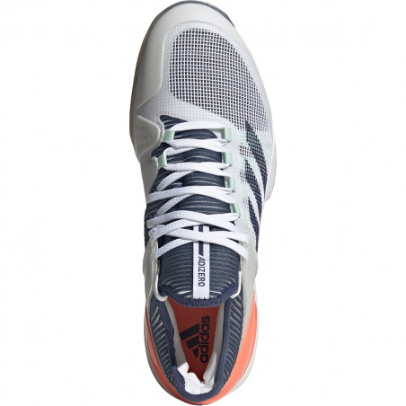 Chaussures ADIDAS Homme Adizero Ubersonic 2.0 ZVEREV Blanc / Bleu PE 2020