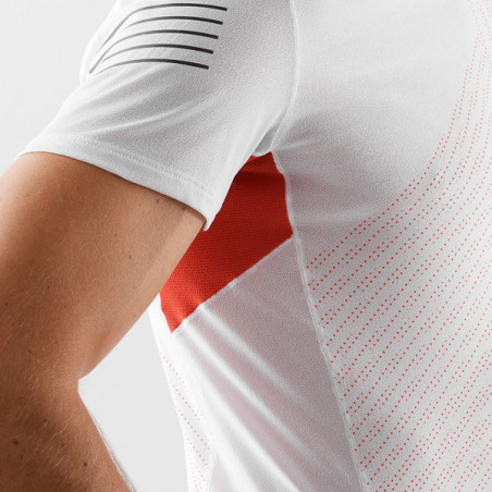 T-Shirt Running SALOMON Homme S/LAB SENSE Tee Blanc / Rouge PE 2021