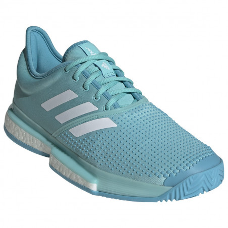 Chaussures ADIDAS Homme SoleCourt Boost M x PARLEY Bleu Océan / Blanc PE 2019
