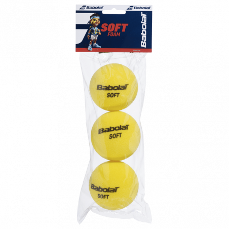 Sachet de 3 balles Mousses BABOLAT SOFT FOAM