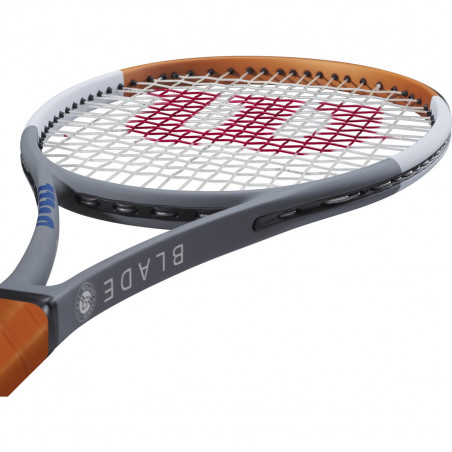 Raquette WILSON Blade 98 16X19 V7.0 Roland Garros LTD Gris / Ocre (305 g) 2020