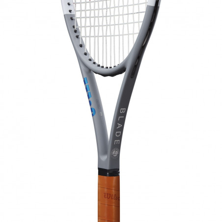 Raquette WILSON Blade 98 16X19 V7.0 Roland Garros LTD Gris / Ocre (305 g) 2020
