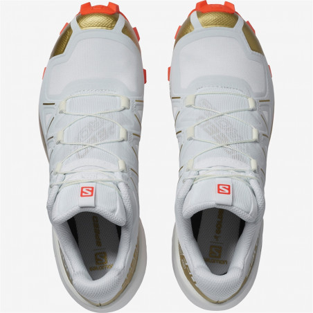 Chaussures Running SALOMON Femme Speedcross 5 LTD EDITION Blanc / Or AH 2020