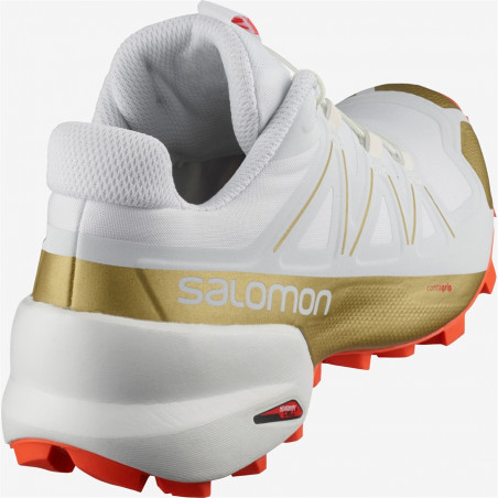 Chaussures Running SALOMON Femme Speedcross 5 LTD EDITION Blanc / Or AH 2020