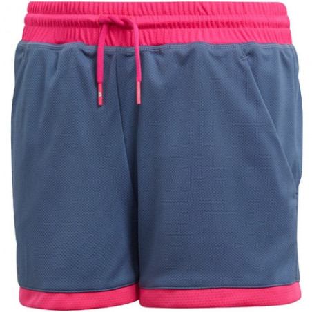 Short ADIDAS Junior Fille Club Gris / Fushia AH 2018