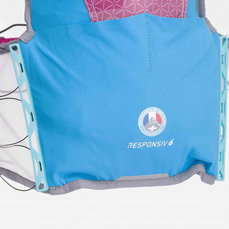 Sac à dos RAIDLIGHT Responsiv 6L Dame + 2 flask 600 ml Rose / Bleu PE 2019