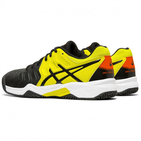 Chaussures ASICS Junior Gel-Resolution 7 Clay Terre Battue GS Noir/Jaune AH 2019