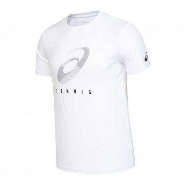T-Shirt ASICS Homme COURT M SPIRAL TEE Blanc AH...