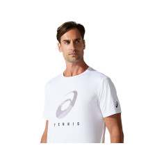T-Shirt ASICS Homme COURT M SPIRAL TEE Blanc AH 2021 2