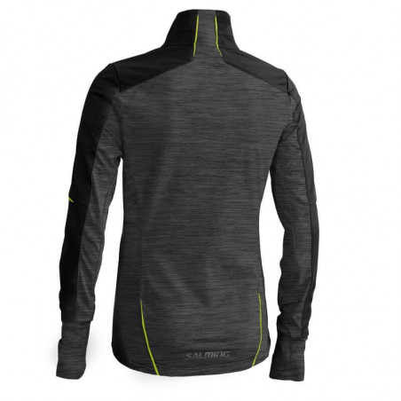 Veste Running SALMING Femme Thermal Wind Jacket Noir / Jaune AH 2019