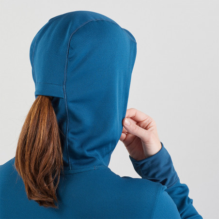 Veste Running SALOMON Femme Agile LS Hoodie W Bleu AH 2019