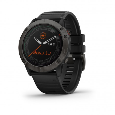 Montre GARMIN Fenix 6X PRO SOLAR TI Carbon Gray 2021