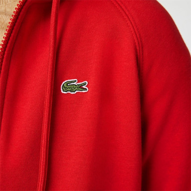 Veste à capuche zipéée LACOSTE Femme MOLLETON...