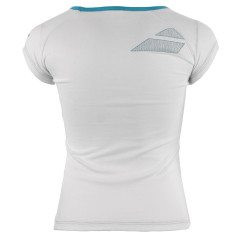 T-Shirt BABOLAT Fille T Core G Blanc / Turquoise 2