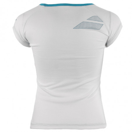 T-Shirt BABOLAT Fille T Core G Blanc / Turquoise
