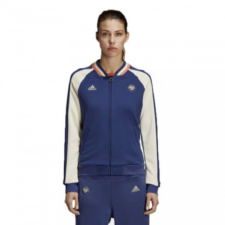 Veste zippée ADIDAS Femme Roland Garros Bleu PE 2018