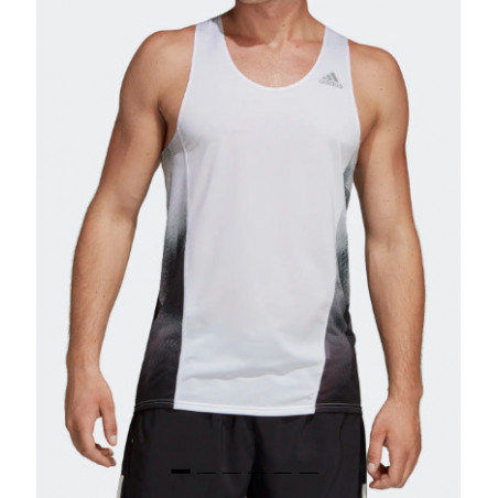 Débardeur Running ADIDAS Homme SUB 2 Singlet Blanc / Noir PE 2019