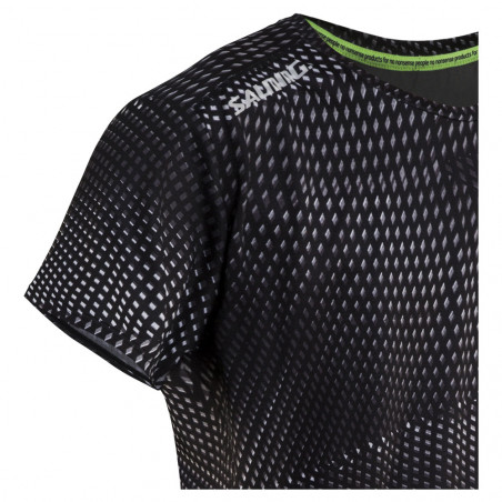 T-Shirt Running SALMING Homme Breeze Noir / Blanc PE 2019