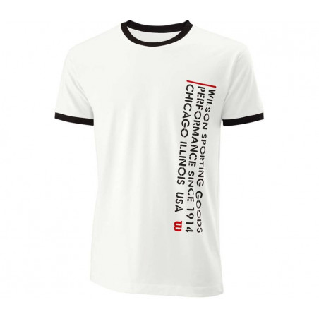 T-Shirt WILSON Homme M Since 1914 Blanc / Noir 2020