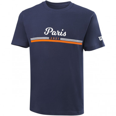 T-Shirt WILSON Homme M PARIS TECH Tee Marine 2021
