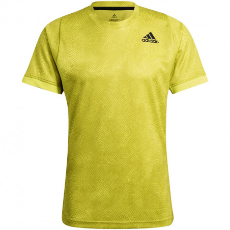 T-Shirt ADIDAS Homme PRIMEBLUE FREELIFT Jaune / Bleu PE 2021