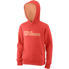 Veste à capuche WILSON Fille Junior Scipt Cotton Corail 2020