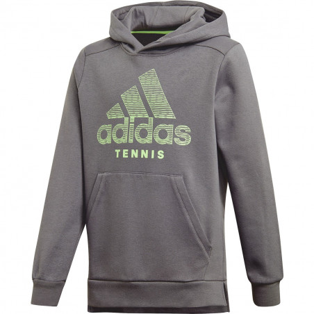 Sweat à capuche ADIDAS Junior Garçon K Club Hoodie Gris AH 19