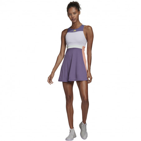Robe ADIDAS Femme HEAT RDY Dress Open d'Australie Mauve / Ver / Orange PE 2020