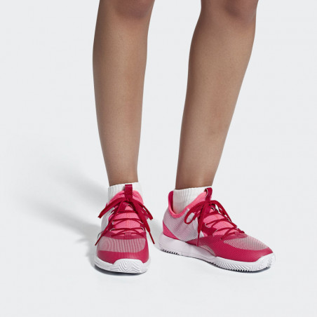 Chaussures ADIDAS Femme adizero Defiant Bounce w Rouge / Rose PE 2018