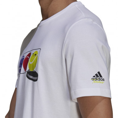 T-Shirt ADIDAS Homme M SS Q1 Blanc PE 2021