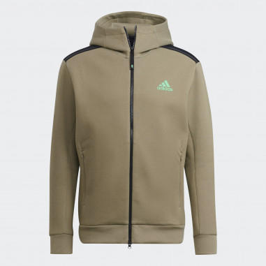 Veste à capuche zippée ADIDAS Homme ZNE FZ Kaki...