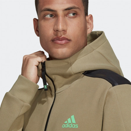 Veste à capuche zippée ADIDAS Homme ZNE FZ Kaki / Vert AH 2021