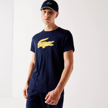 T-Shirt LACOSTE Homme SPORT Bleu / Jaune / Blanc AH 2021