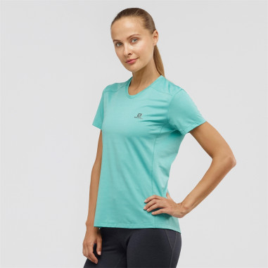 T-Shirt Running SALOMON Femme XA Tee W Vert PE...