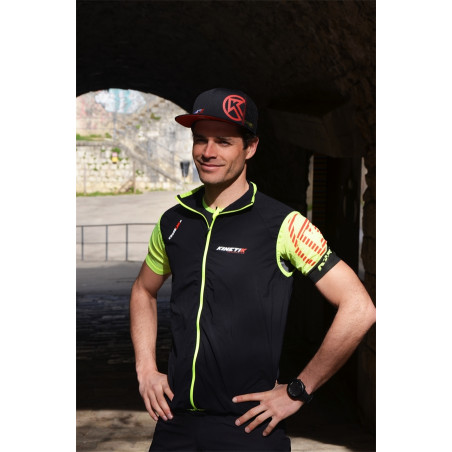 Veste Running KINETIK Homme Krosslink SL Jacket Noir/Jaune PE 2019