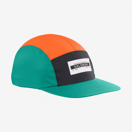 Casquette SALOMON BONATTI WATERPROOF FIVE Vert Cèdre / Orange AH 2021