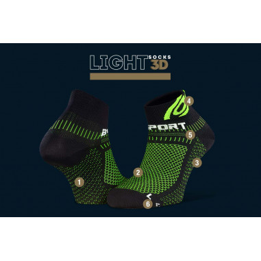 Chaussettes Running BV SPORT Ligth 3D Courte...