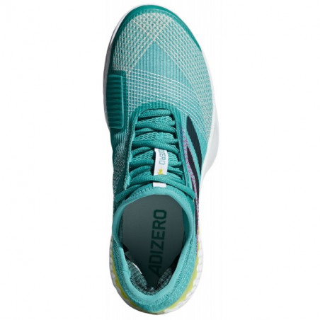 Chaussures ADIDAS Homme Adizero Ubersonic 3.0 Vert / Jaune AH 2018