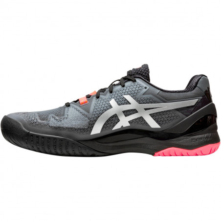Chaussures ASICS Homme Gel-Resolution 8 L.E. Noir / Rouge Sunrise AH 2020