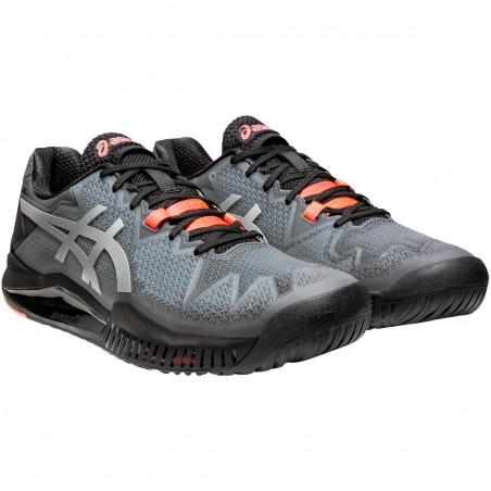 Chaussures ASICS Homme Gel-Resolution 8 L.E. Noir / Rouge Sunsrise AH 2020