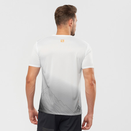 T-Shirt Running SALOMON Homme SENSE TEE Blanc / Or PE 2021