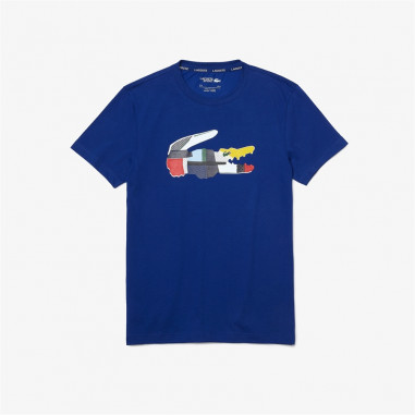 T-Shirt LACOSTE Homme SPORT Cotton Bio Bleu 2022