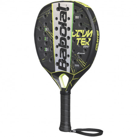 Raquette Padel BABOLAT COUNTER VIPER Noir / Jaune / Vert (365 g) 2020