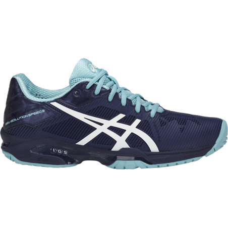 Chaussures ASICS Femme Gel-Solution Speed 3 Toutes Surfaces Bleu PE 2018