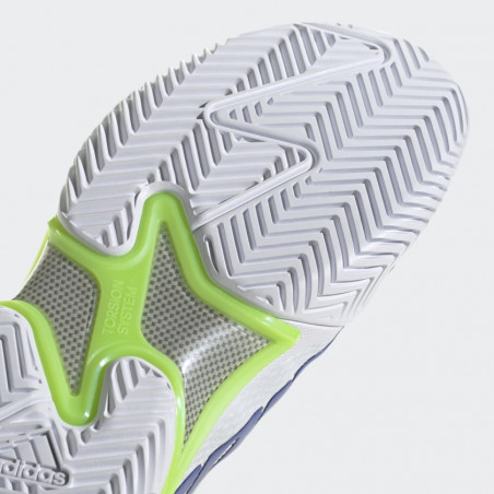 Chaussures ADIDAS Homme BARRICADE Blanc / Vert / Bleu AH 2021
