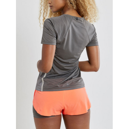 T-Shirt Running CRAFT Femme Vent Mesh SS Gris PE 2020